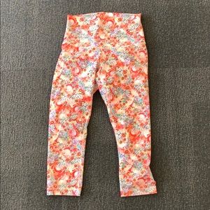 Lululemon High Waisted Floral Crop